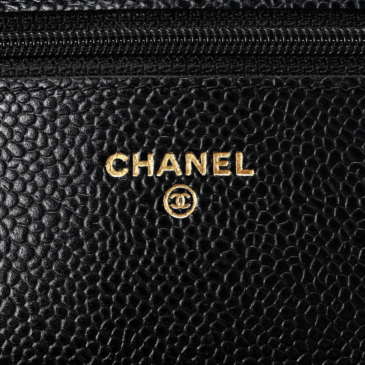 Caviar Quilted Wallet On Chain WOC Black wholesalehk.shop