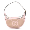 Monogram Jumbo GG Textured Dollar Calfskin Mini Ophidia Half Moon Hobo Beige Perfect Pink wholesalehk.shop