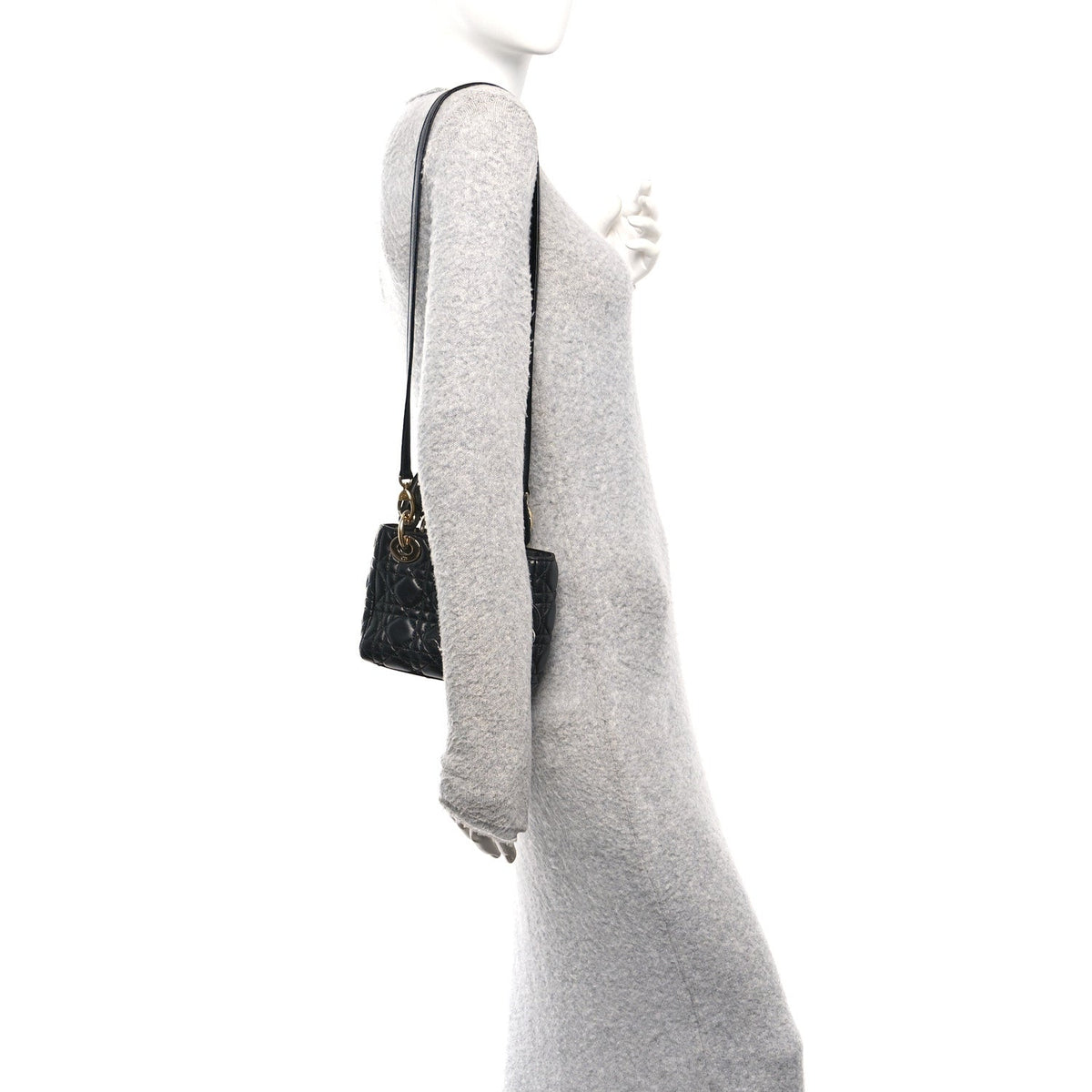 Lambskin Cannage Mini Lady Dior Black wholesalehk.shop