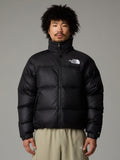 2026 New Arrival Giacca Retro Nuptse in Tessuto Ripstop Lucido Nero wholesalehk.shop