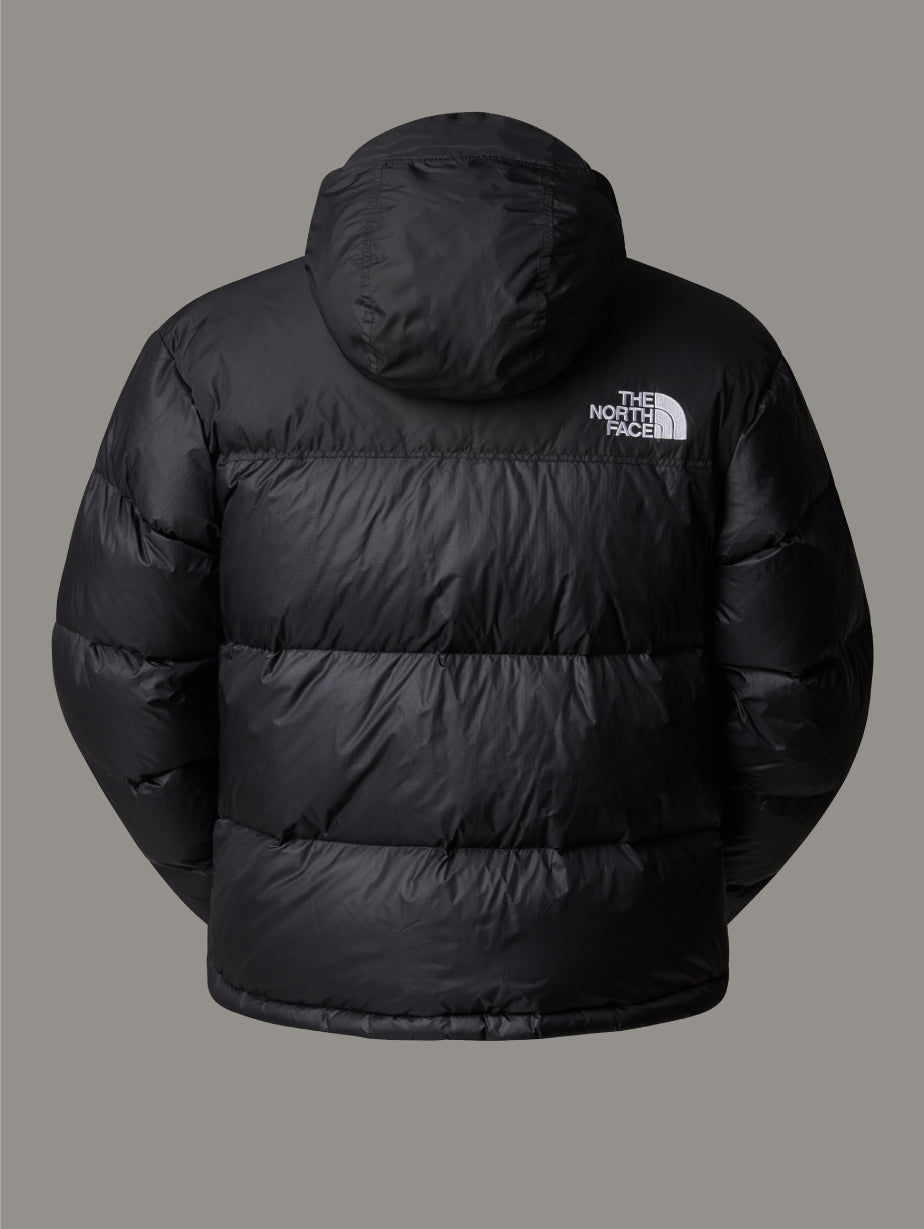2026 New Arrival Giacca Retro Nuptse in Tessuto Ripstop Lucido Nero wholesalehk.shop