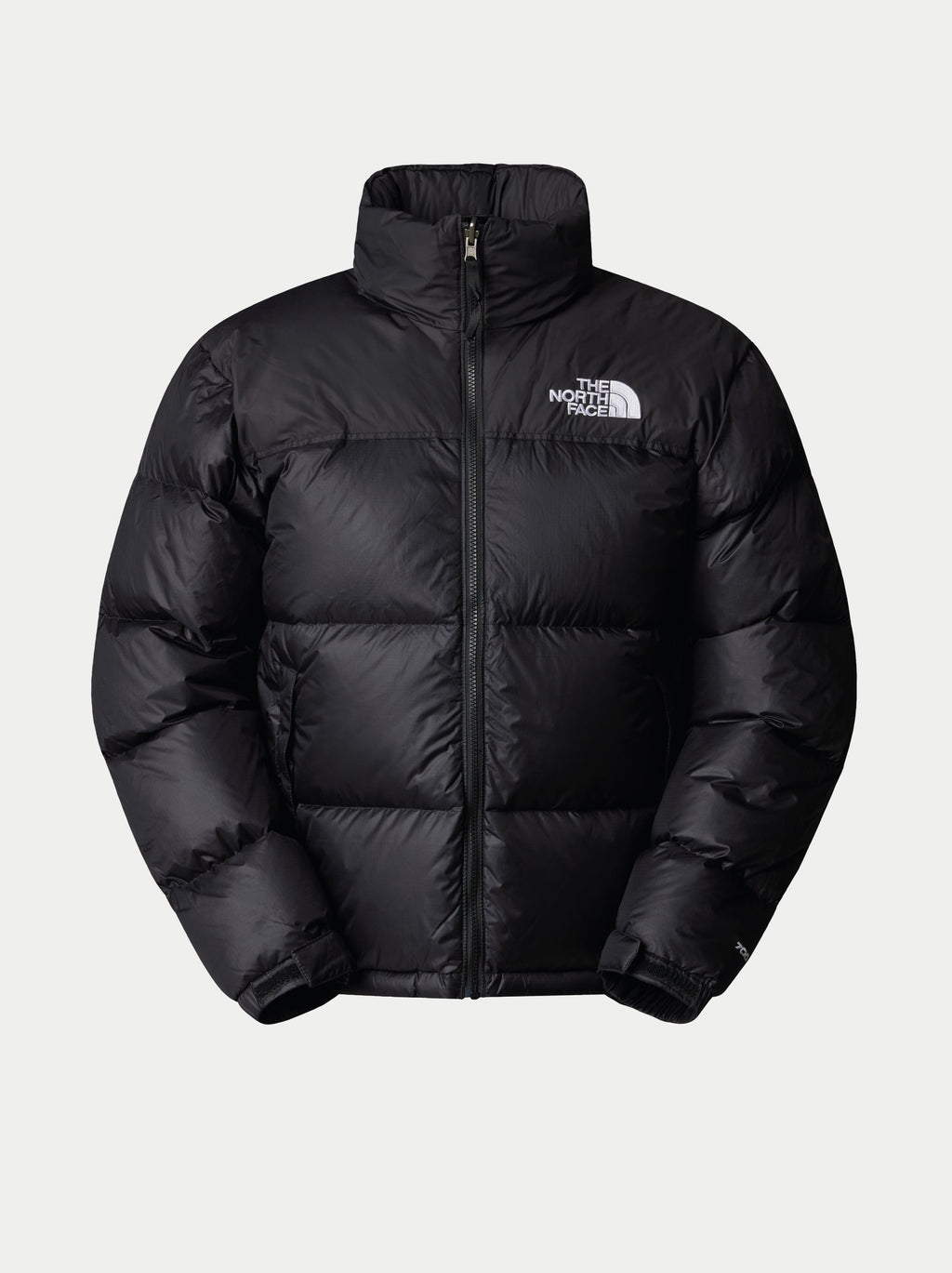 2026 New Arrival Giacca Retro Nuptse in Tessuto Ripstop Lucido Nero wholesalehk.shop