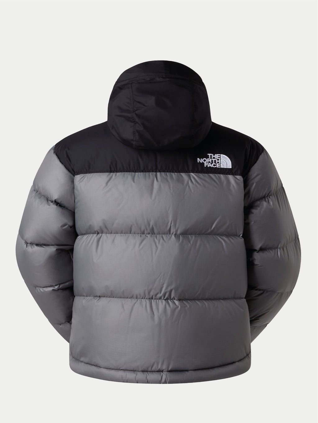 2026 New Arrival Giacca Retro Nuptse in Tessuto Ripstop Lucido Grigio Fumo wholesalehk.shop