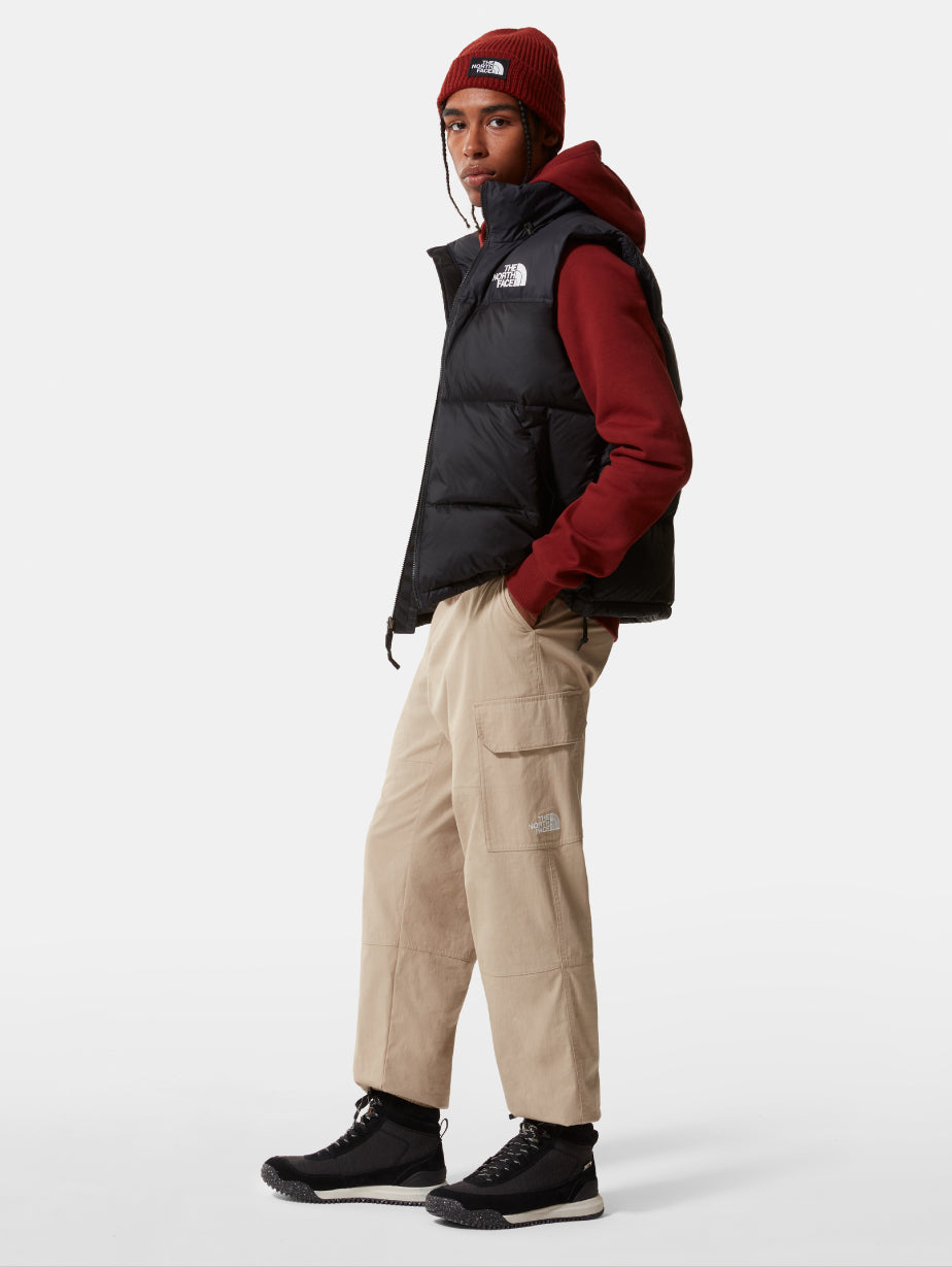 2026 New Arrival Gilet Retro Nuptse in Tessuto Ripstop Lucido Nero wholesalehk.shop