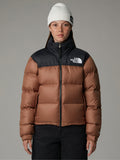 2026 New Arrival Giacca Retro Nuptse Squadrato da Donna Marrone wholesalehk.shop