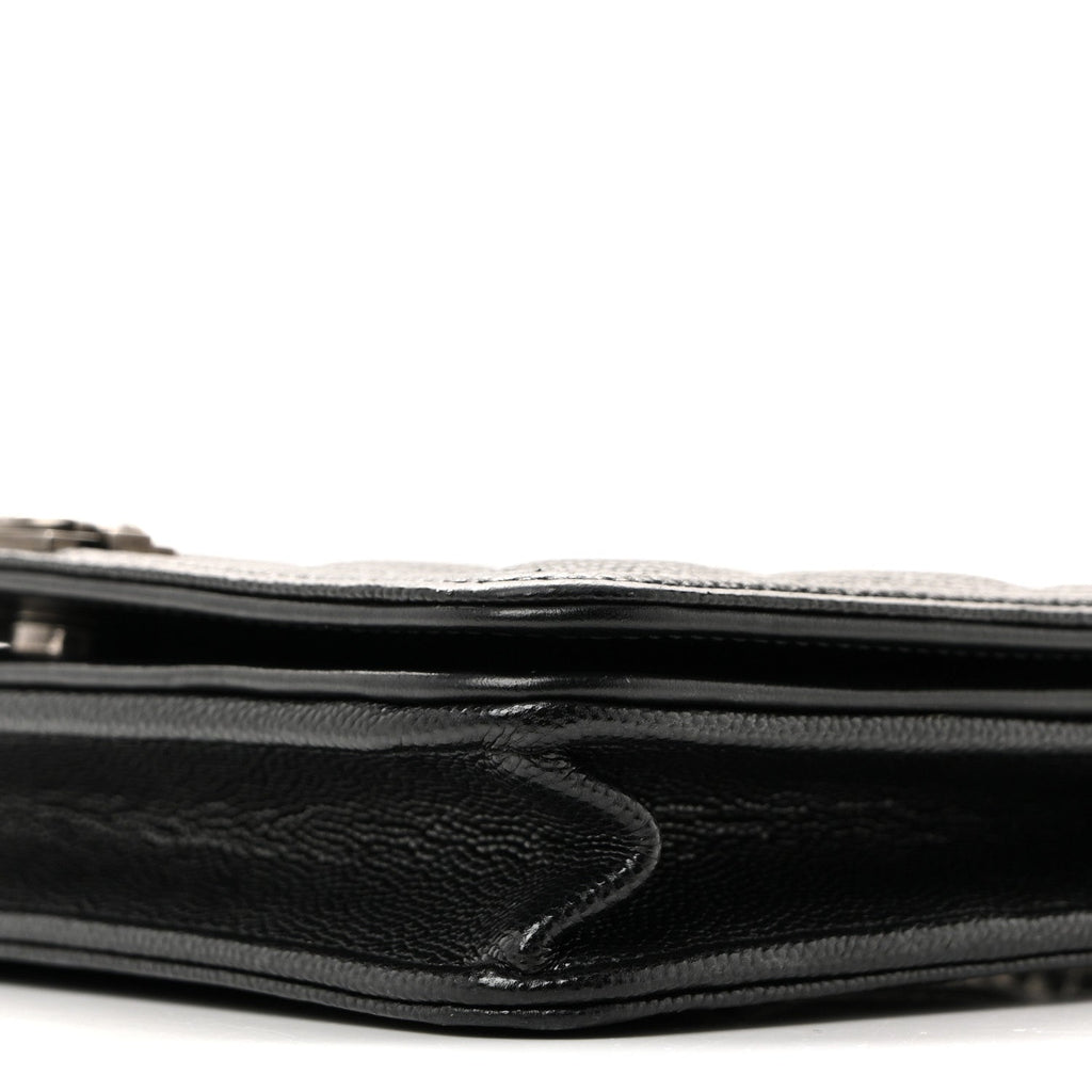 Caviar Quilted Boy Wallet On Chain WOC Black wholesalehk.shop