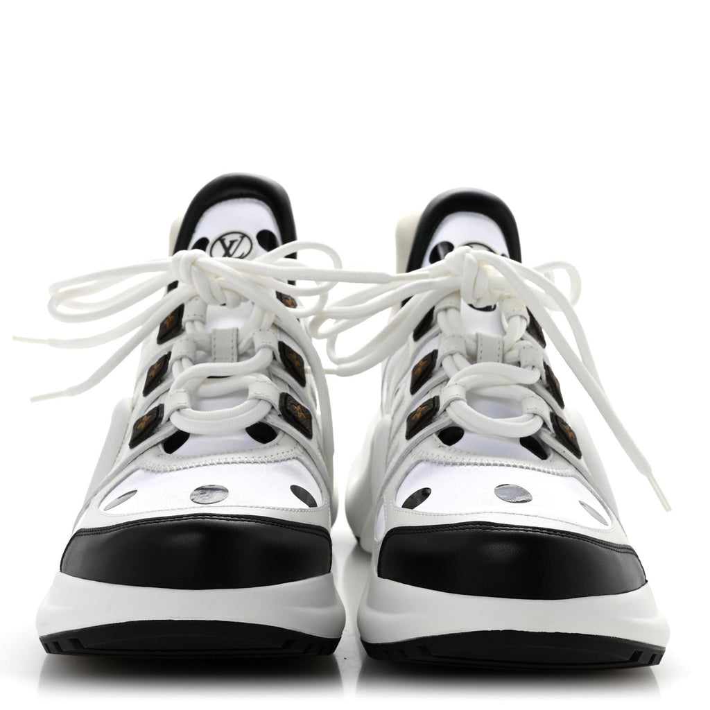 Calfskin Satin Printed Polka Dot Monogram LV Archlight Sneakers 39.5 White £¨ Direct shipment via from wholesalehk.shop
