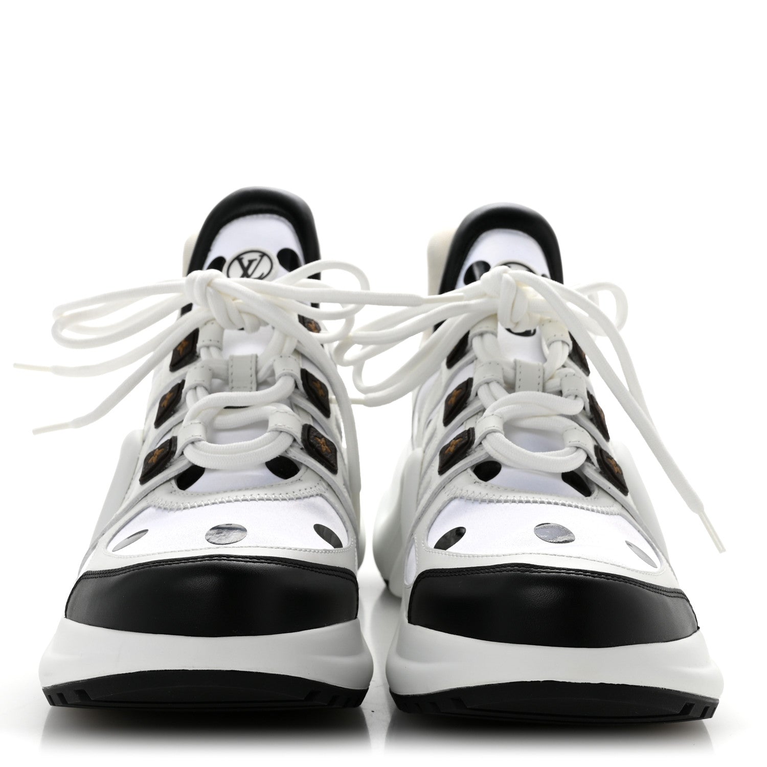 Calfskin Satin Printed Polka Dot Monogram LV Archlight Sneakers 39.5 White £¨ Direct shipment via from wholesalehk.shop