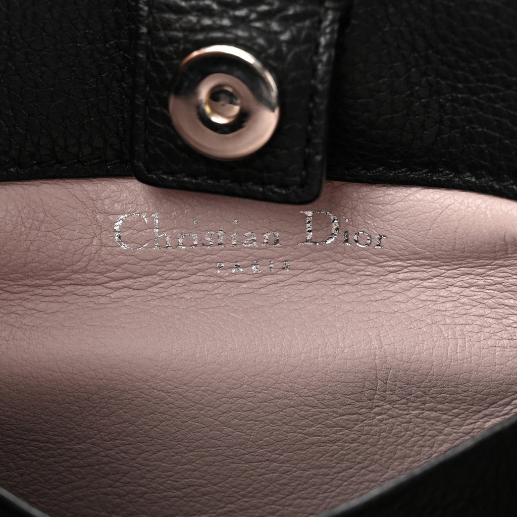 Grained Calfskin Small Open Bar Tote Black wholesalehk.shop