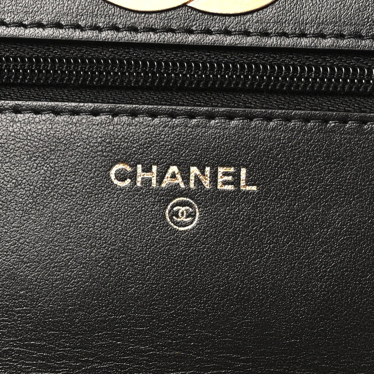 Caviar Quilted Camellia Wallet On Chain WOC Black wholesalehk.shop