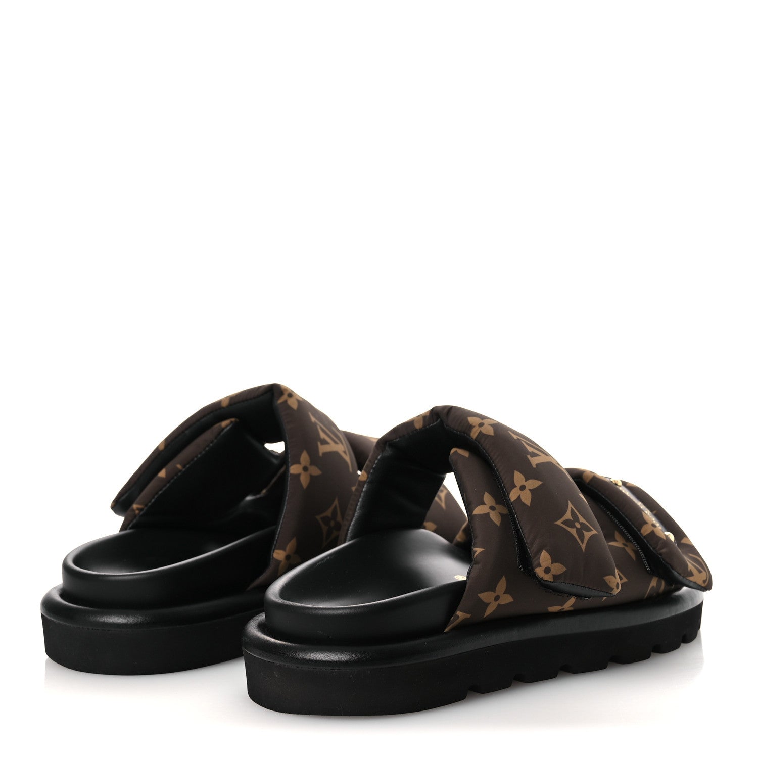 Nylon Monogram LV Pool Pillow Flat Comfort Mule 37 Cacao Brown 37 Cacao Brown £¨ Direct shipment via from wholesalehk.shop