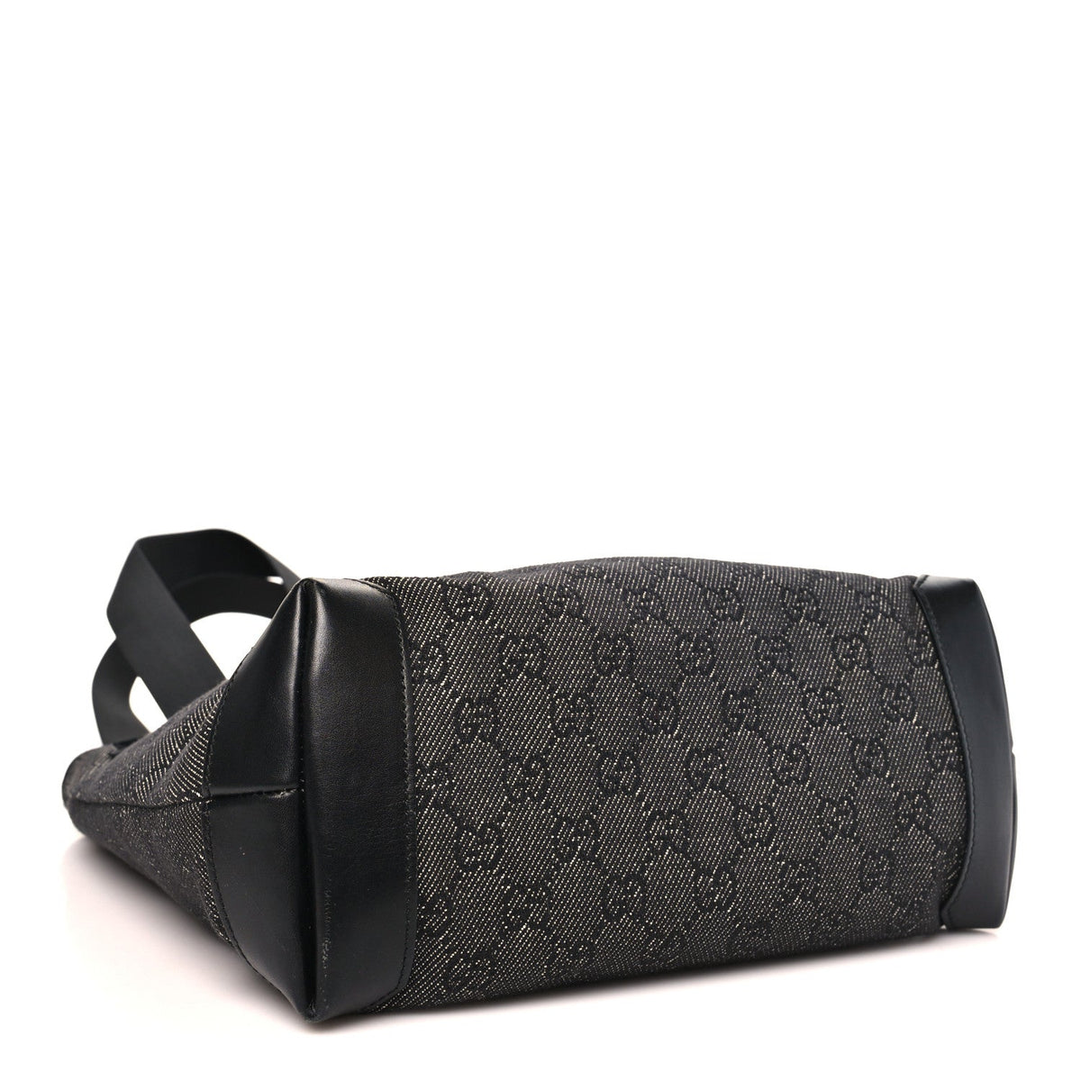 Denim Monogram Tote Bag Black wholesalehk.shop