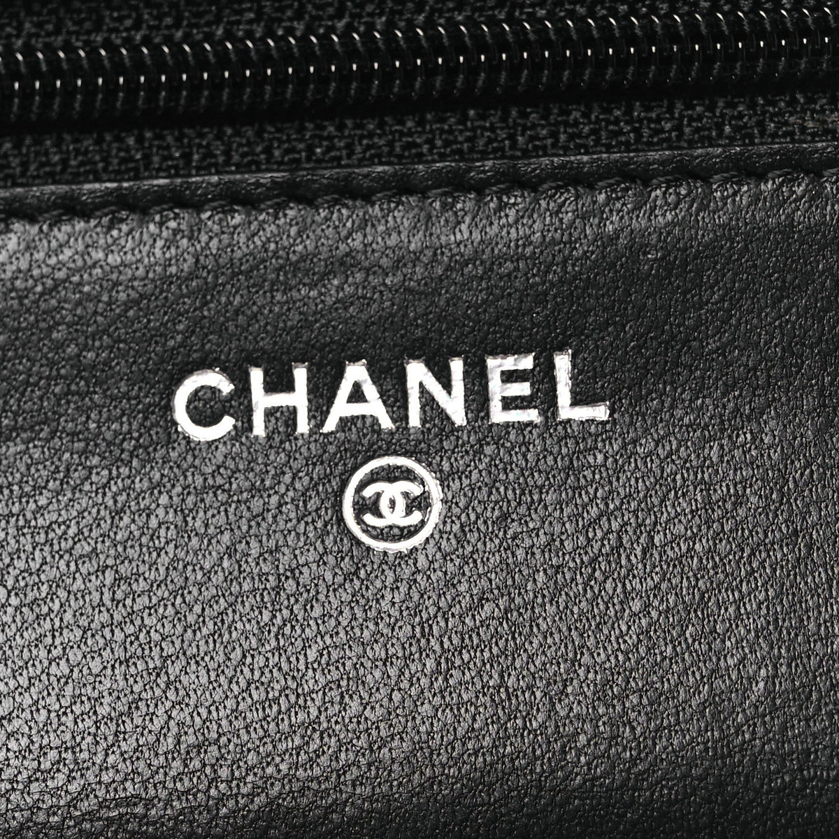 Lambskin Quilted Wallet On Chain WOC Black wholesalehk.shop