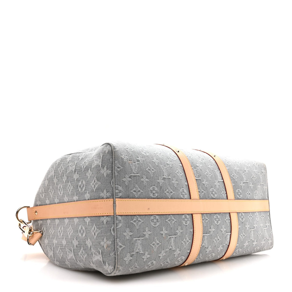 Denim Monogram Studded Keepall Bandouliere 45 Cloudy Grey wholesalehk.shop