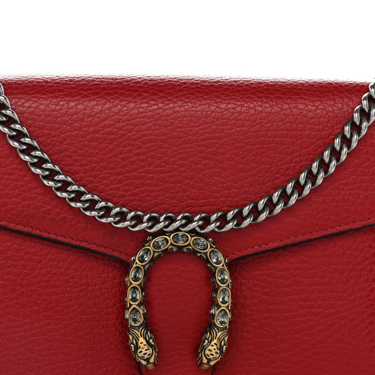 Calfskin Mini Dionysus Chain Wallet Hibiscus Red wholesalehk.shop
