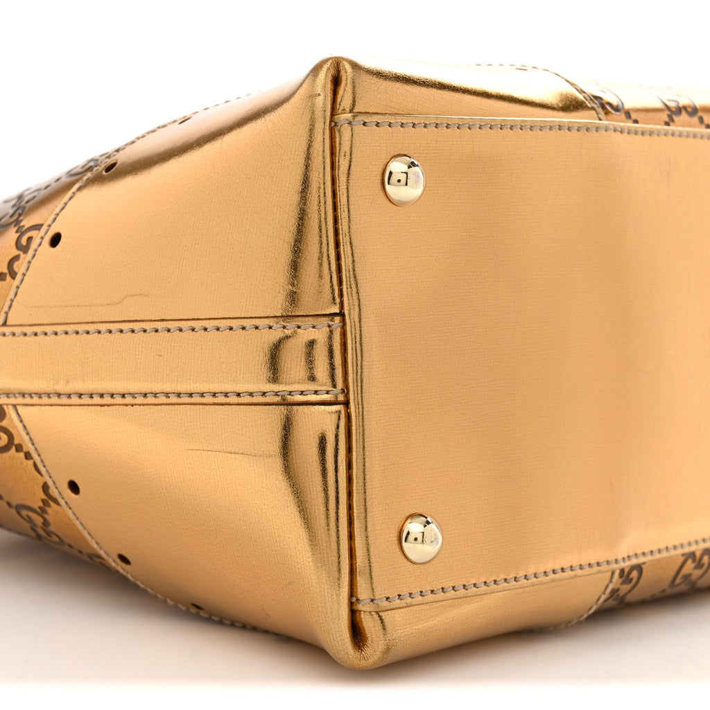 Metallic Guccissima Large Punch Tote Bronze £¨ Direct shipment via from wholesalehk.shop
