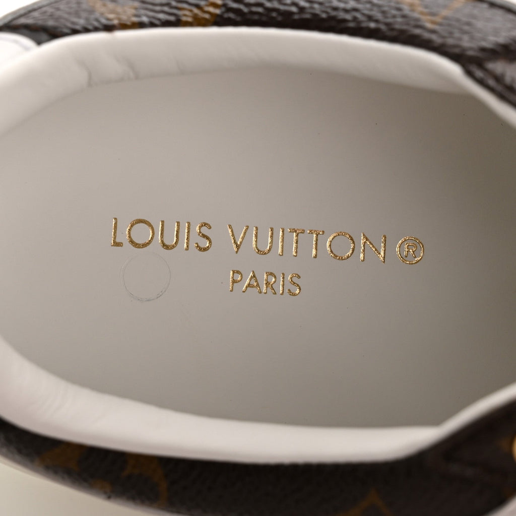 Calfskin Embossed Monogram Time Out Sneakers 39 White £¨ Direct shipment via from wholesalehk.shop