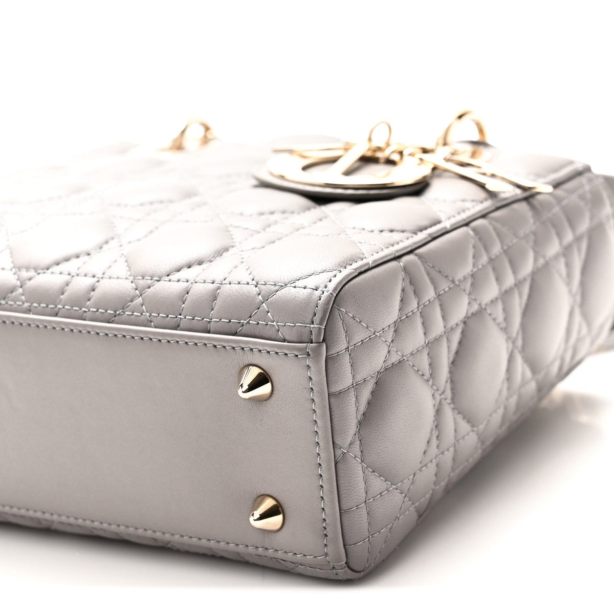 Lambskin Cannage Small My ABCDior Lady Dior Grey wholesalehk.shop