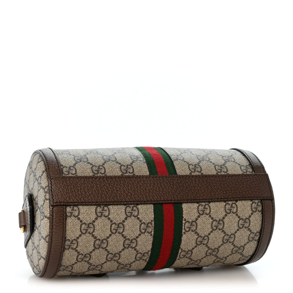 GG Supreme Monogram Web Small Ophidia Boston Bag  Beige New Acero wholesalehk.shop
