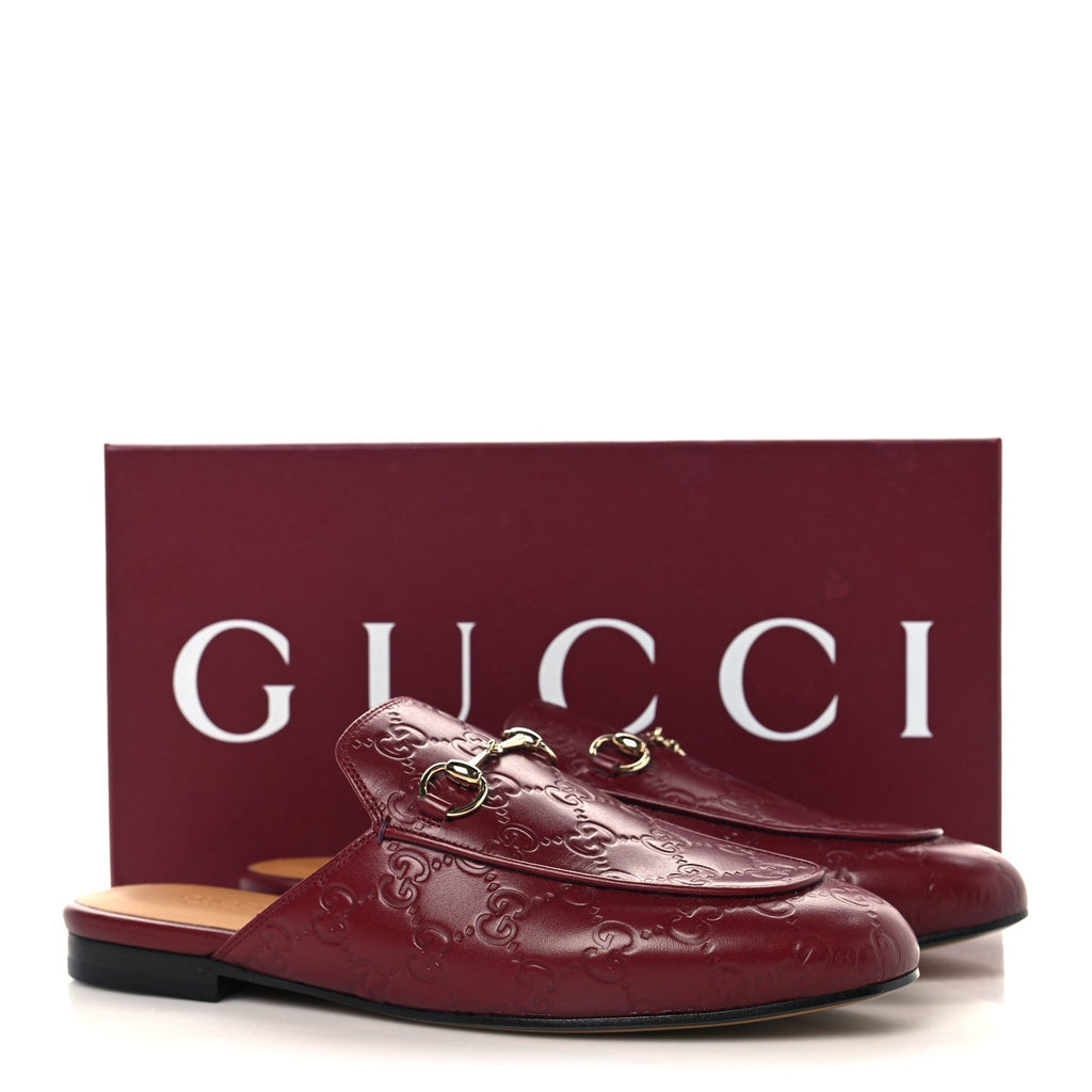 Glamour Calfskin Guccissima Womens Princetown Slippers 39 Rosso Ancora £¨ Direct shipment via from wholesalehk.shop