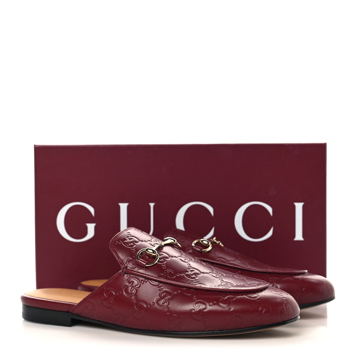 Glamour Calfskin Guccissima Womens Princetown Slippers 39 Rosso Ancora £¨ Direct shipment via from wholesalehk.shop