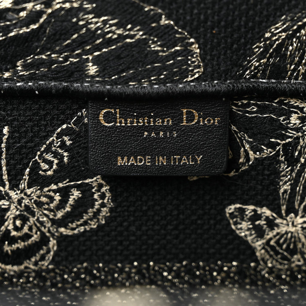 Canvas Embroidered Medium New York Butterfly Book Tote Black £¨ Direct shipment via from wholesalehk.shop