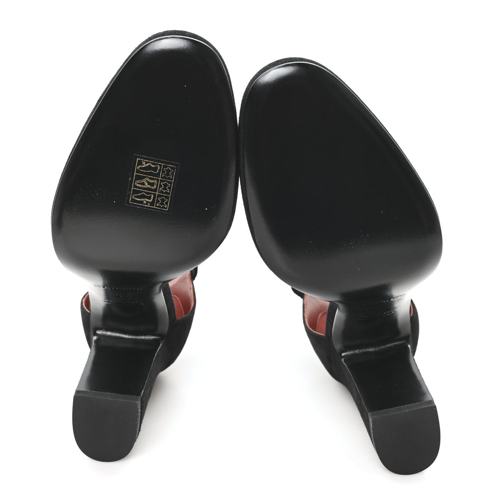 Suede Goatskin Baby 90 Pump 37 Black wholesalehk.shop