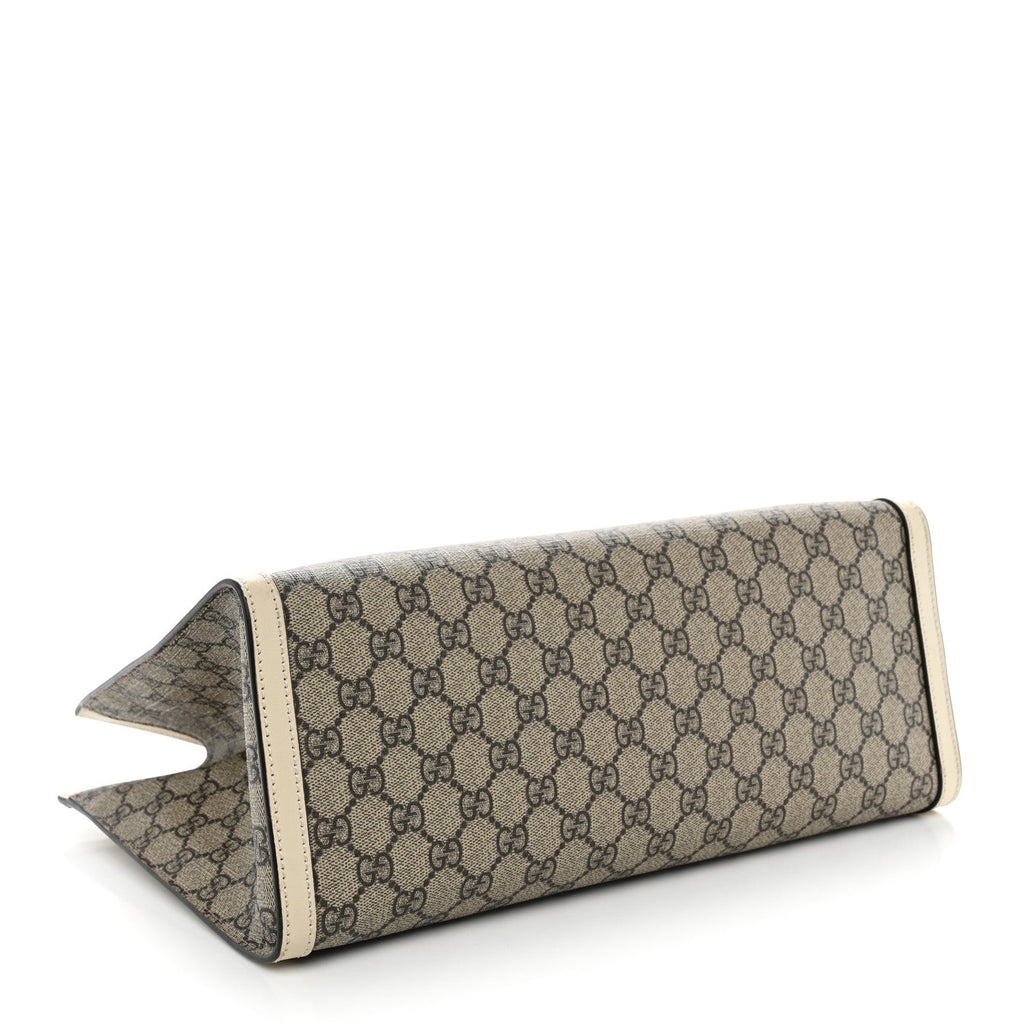 GG Supreme Monogram Medium Padlock Tote White £¨ Direct shipment via from wholesalehk.shop