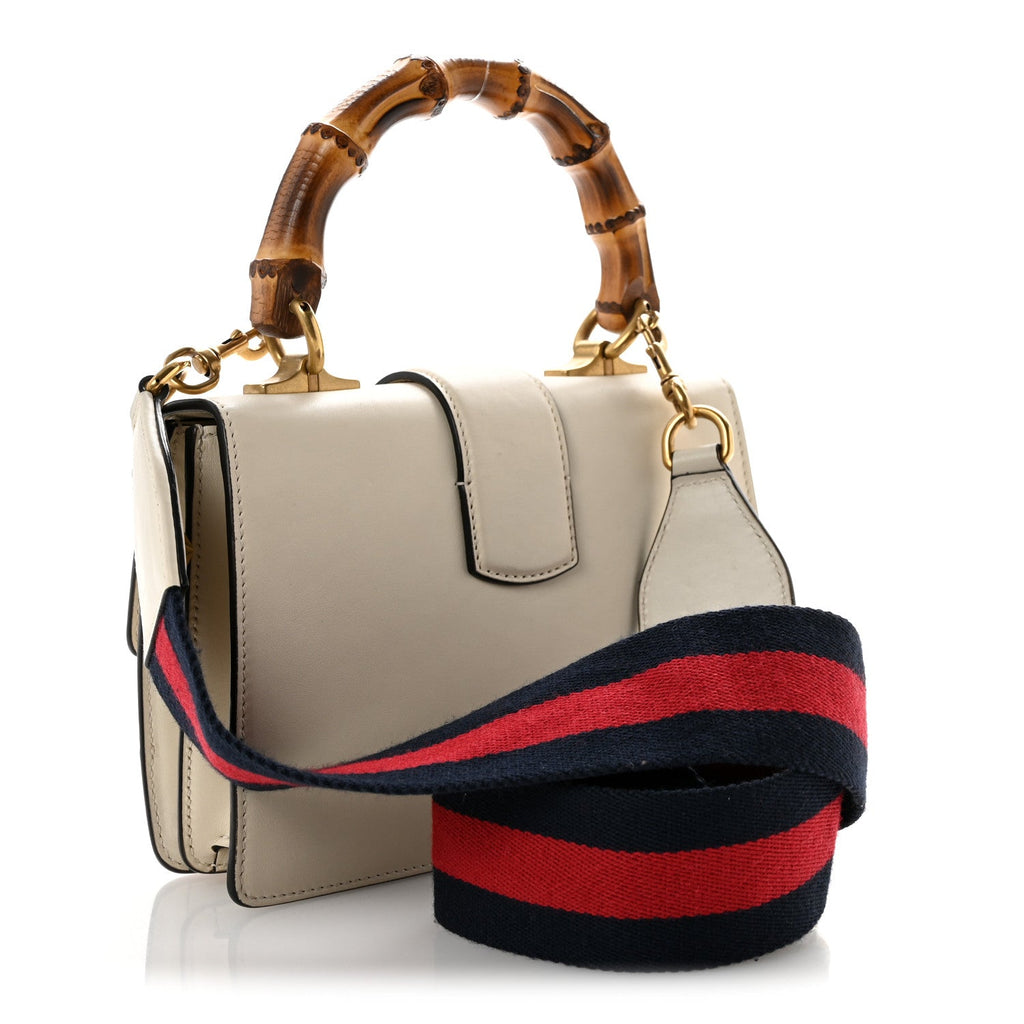 Calfskin Bamboo Web Mini Dionysus Top Handle Bag White Blue Hibiscus Red wholesalehk.shop