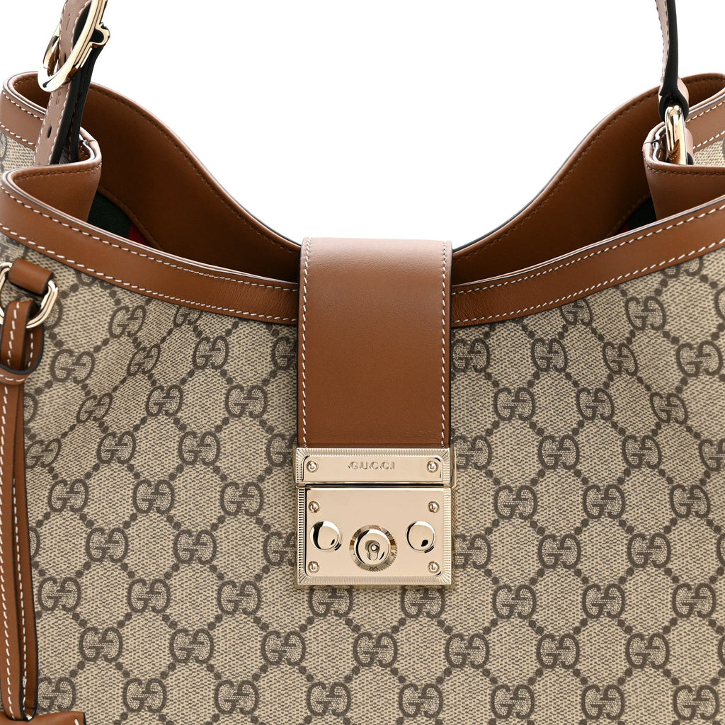 GG Icon Monogram Padlock Shoulder Bag Beige Dark Brown £¨ Direct shipment via from wholesalehk.shop