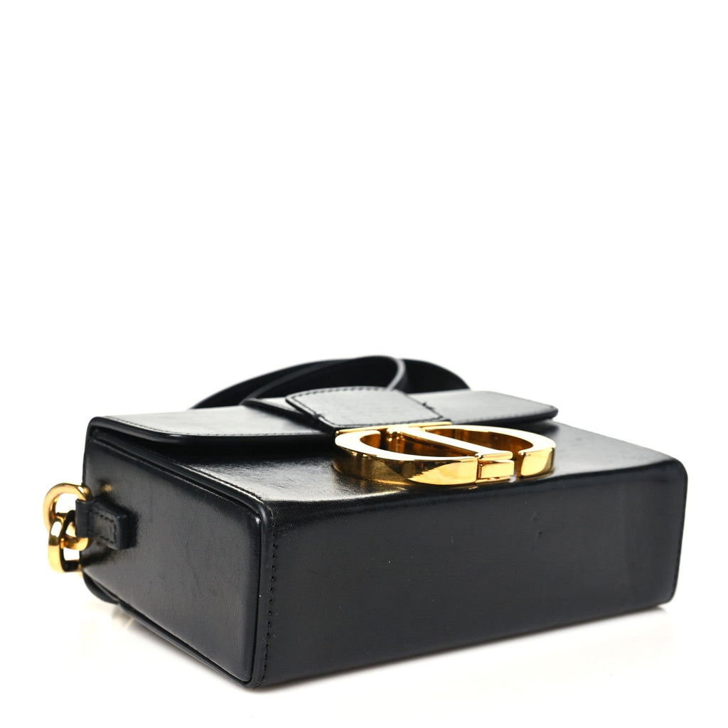 Crackled Lambskin 30 Montaigne Box Bag Black wholesalehk.shop