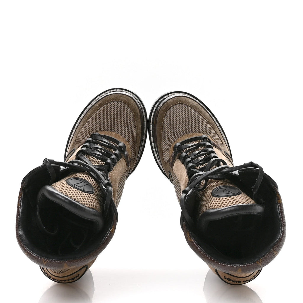 Suede Calfskin Monogram Star Trail Ankle Boots 38.5 Khaki £¨ Direct shipment via from wholesalehk.shop