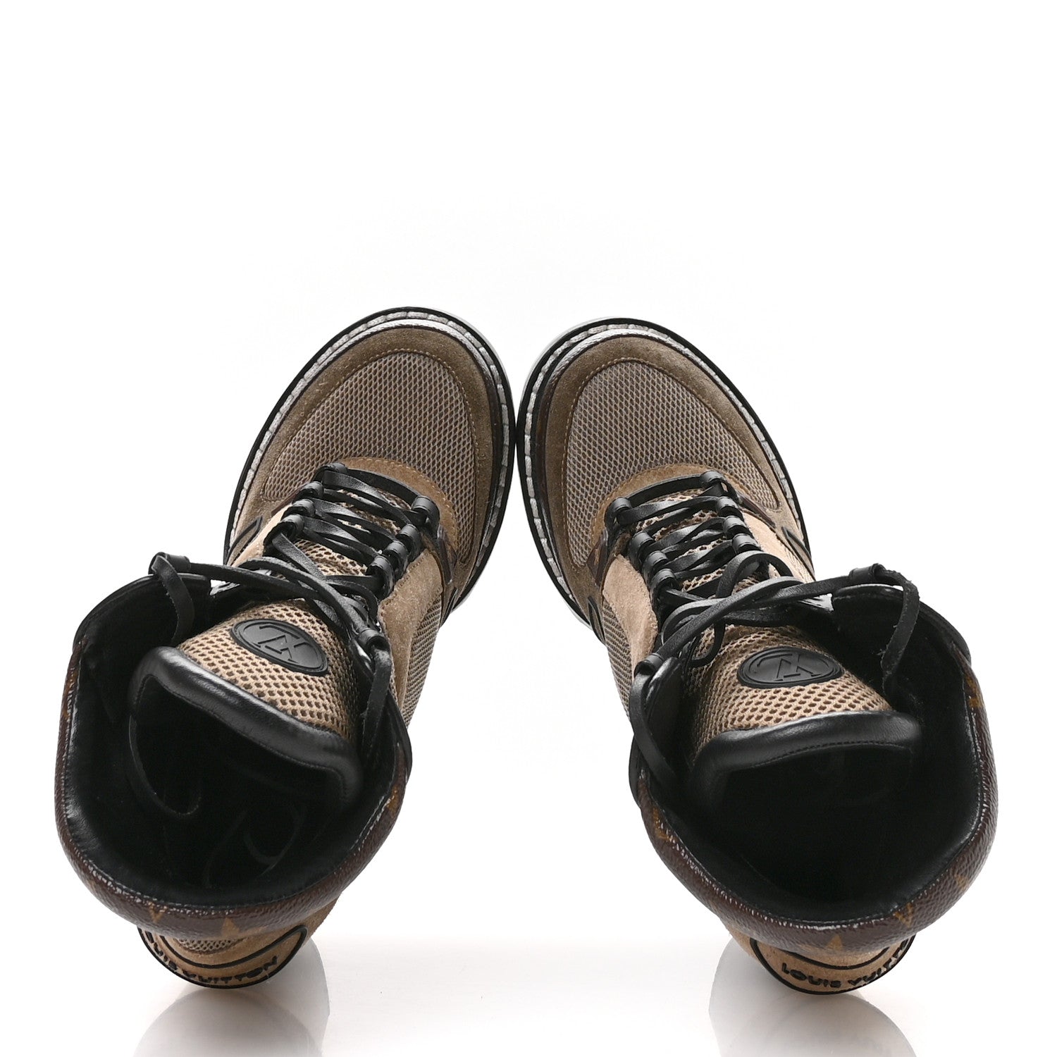 Suede Calfskin Monogram Star Trail Ankle Boots 38.5 Khaki £¨ Direct shipment via from wholesalehk.shop