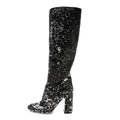 Sequin Donna High Boots 38 Black £¨ Direct shipment via from wholesalehk.shop