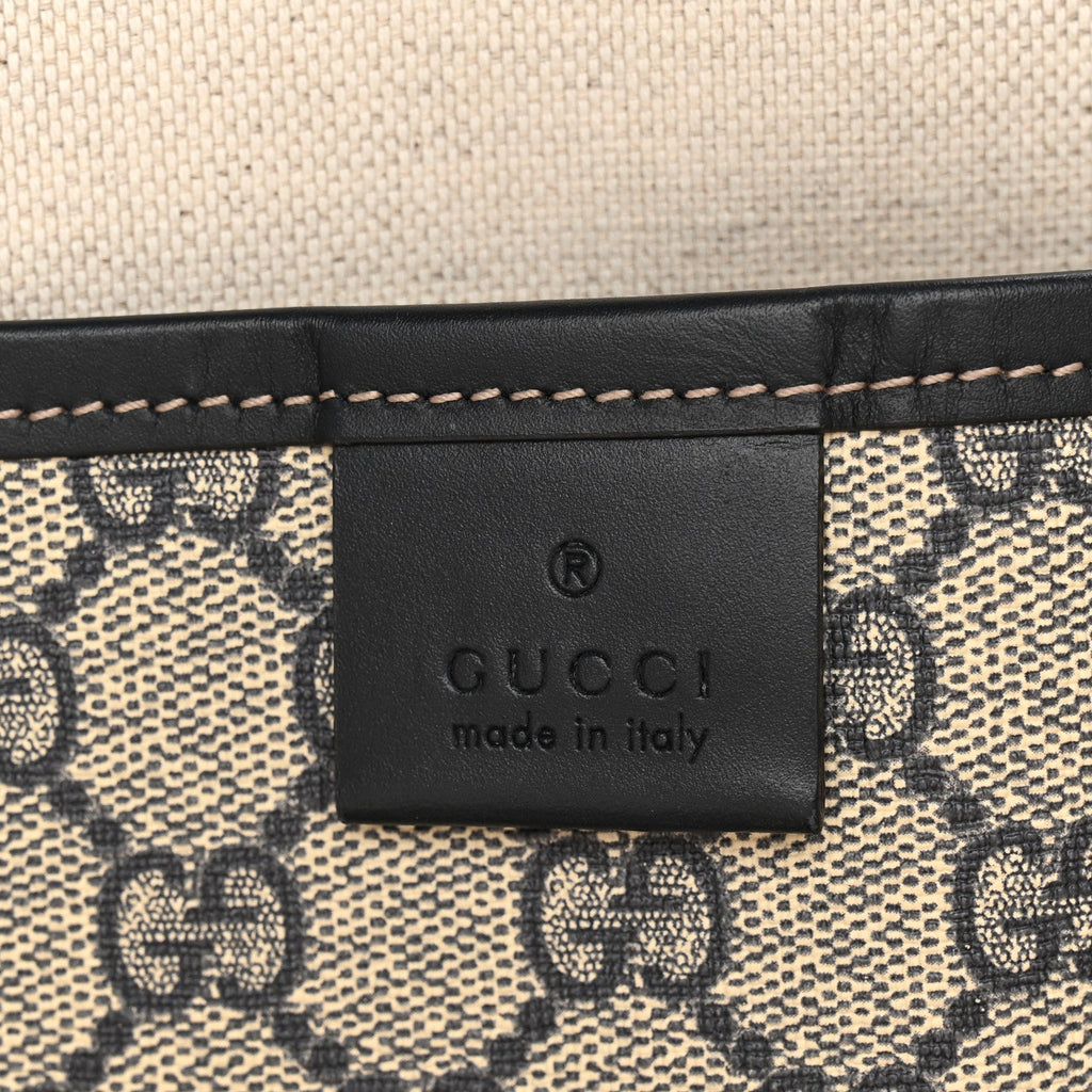 GG Plus Monogram Medium Signature Web Loop Tote Navy wholesalehk.shop