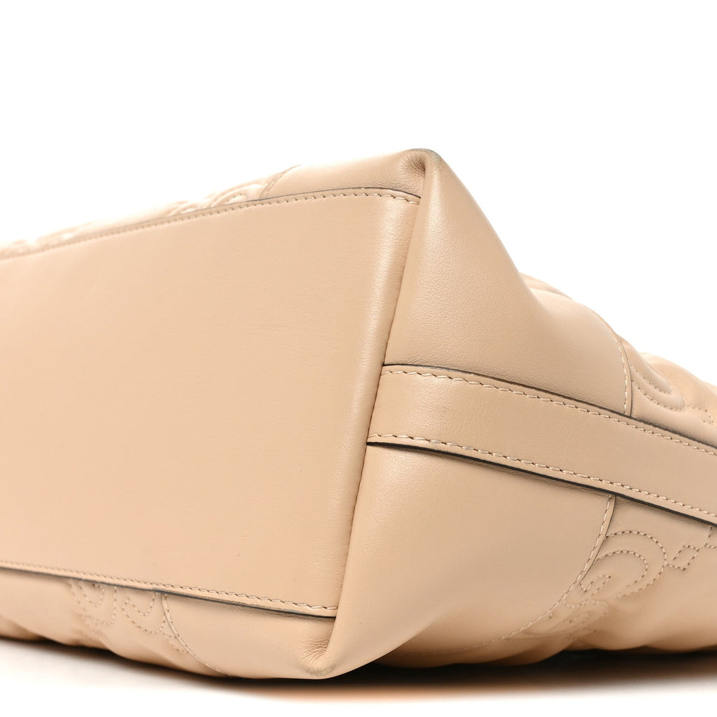 Calfskin GG Matelasse Medium Ophidia Shopping Tote Beige wholesalehk.shop