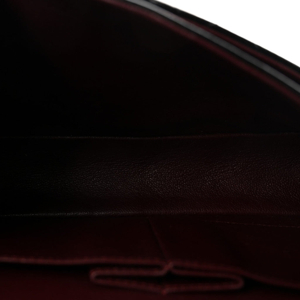 Crumpled Patent Quilted Medium Double Flap Black wholesalehk.shop