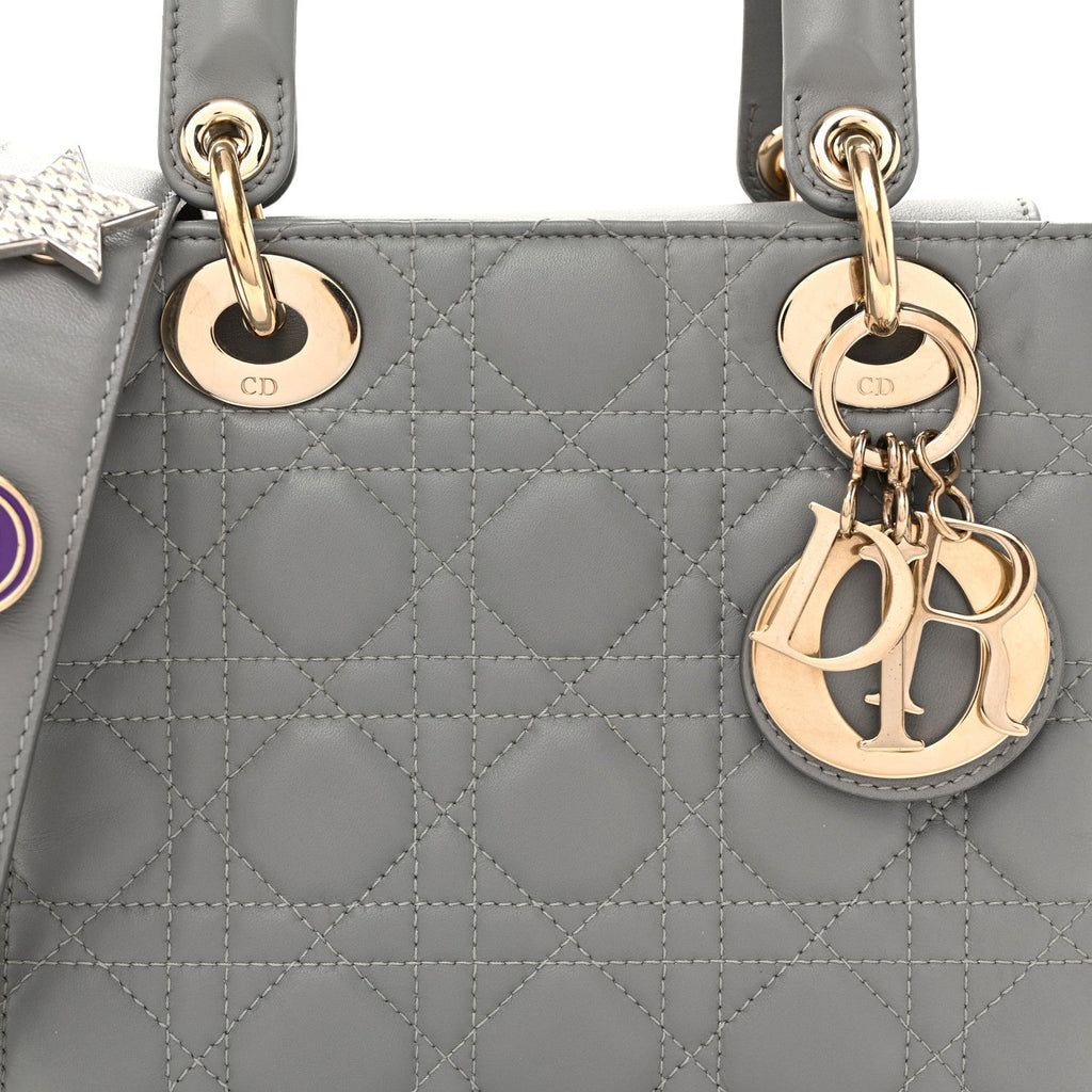 Lambskin Cannage Small My ABCDior Lady Dior Grey wholesalehk.shop