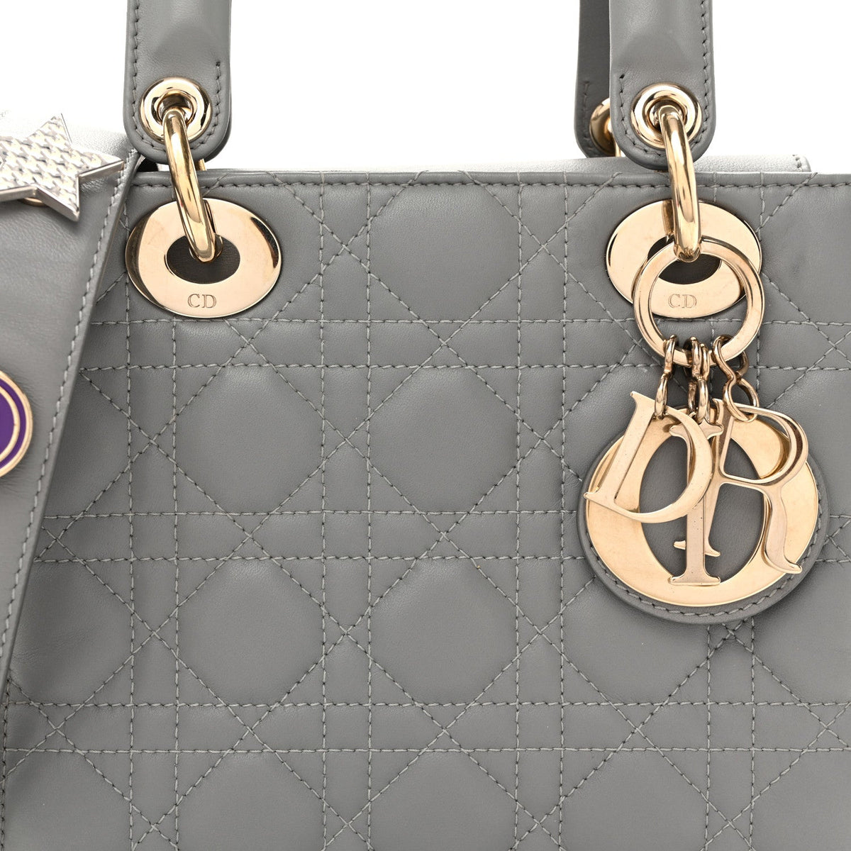Lambskin Cannage Small My ABCDior Lady Dior Grey wholesalehk.shop