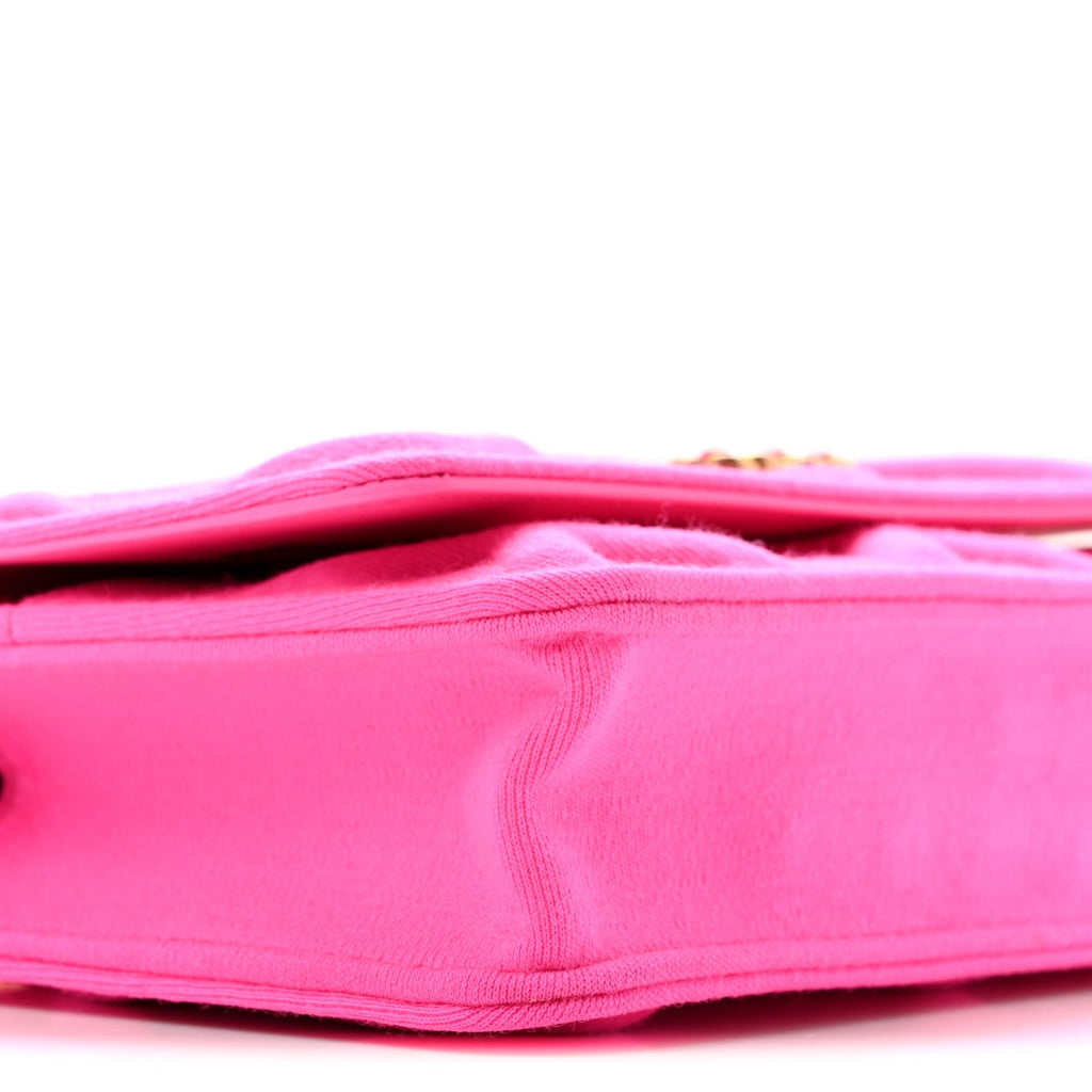 Jersey Quilted Chanel 19 Wallet On Chain WOC Pink wholesalehk.shop