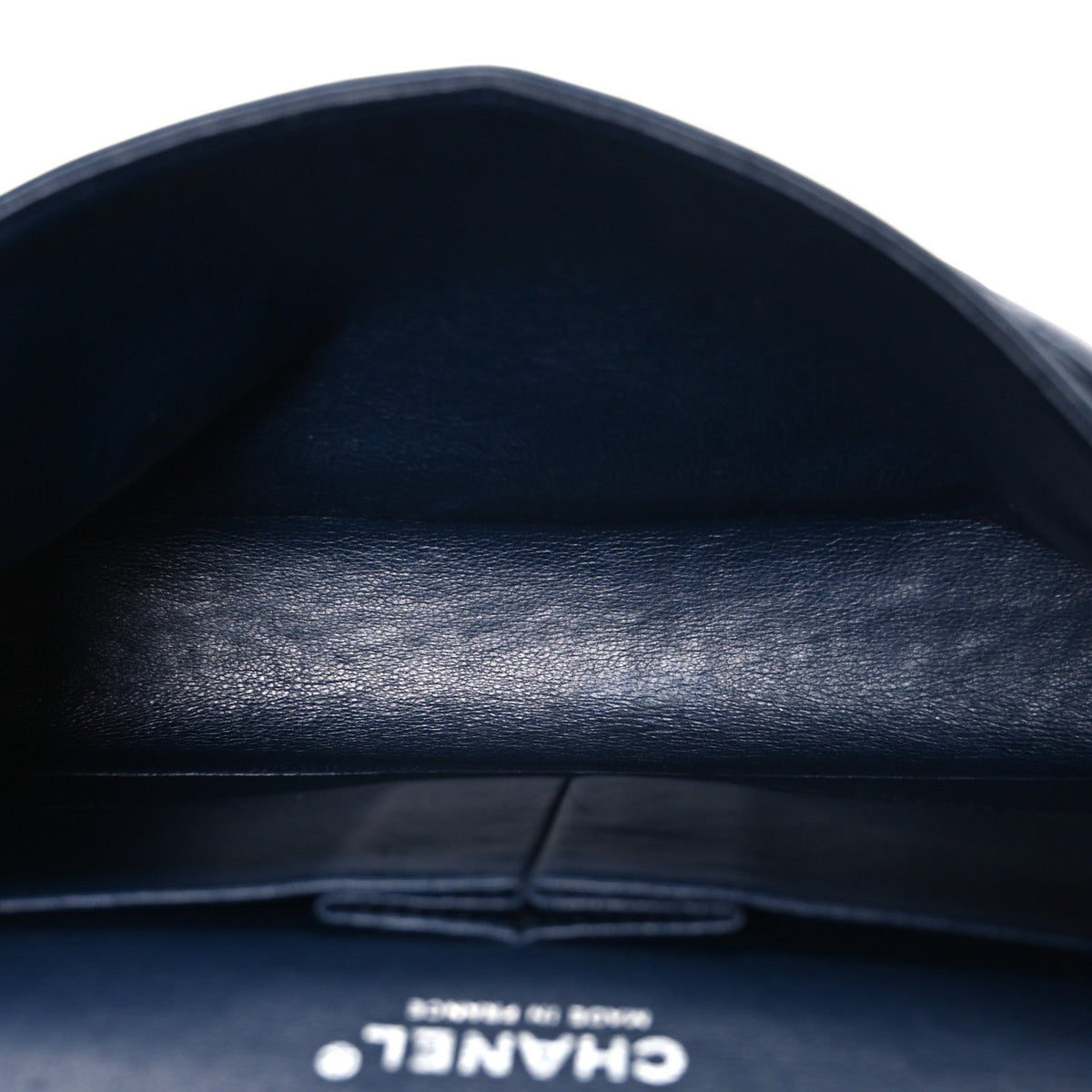 Lambskin Quilted Medium Double Flap Navy wholesalehk.shop