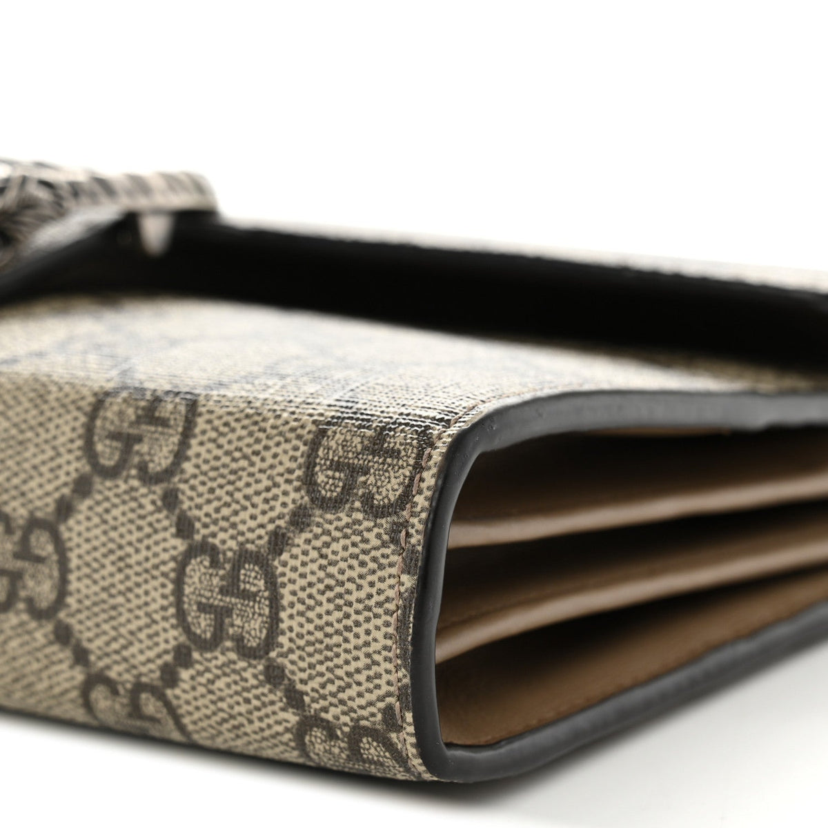 GG Supreme Monogram Mini Dionysus Chain Wallet Beige Taupe wholesalehk.shop