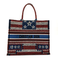 Canvas Embroidered Large Exclusive US Book Tote Multicolor £¨ Direct shipment via from wholesalehk.shop