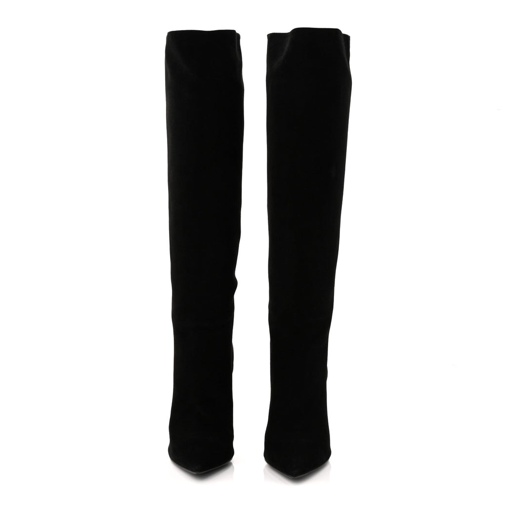 Suede High Boots 41 Black £¨ Direct shipment via from wholesalehk.shop