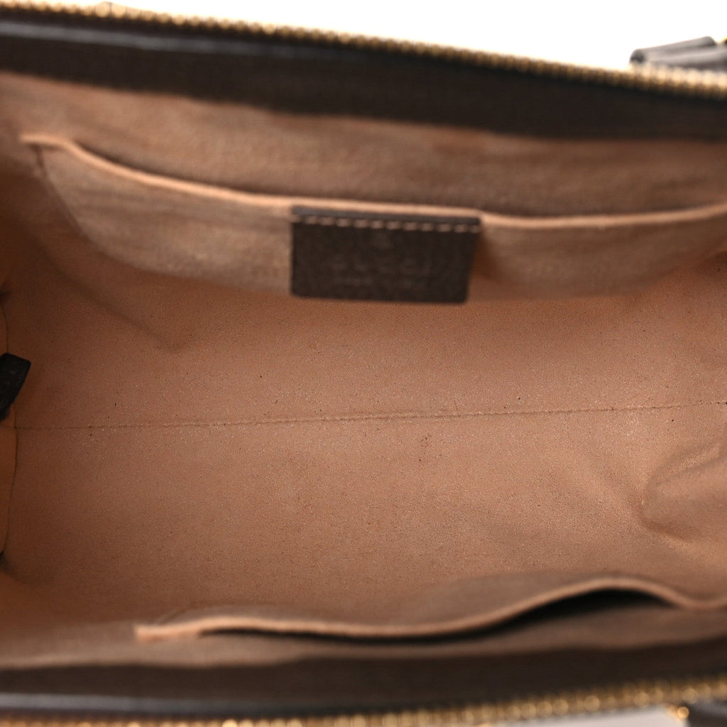 GG Supreme Monogram Small Ophidia Tote Bag Brown wholesalehk.shop