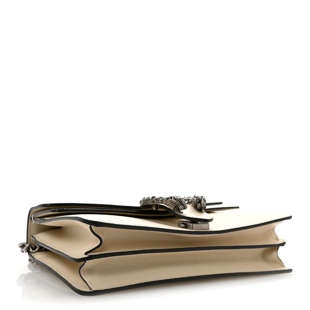 Textured Calfskin Crystal Small Dionysus Shoulder Bag Mystic White wholesalehk.shop