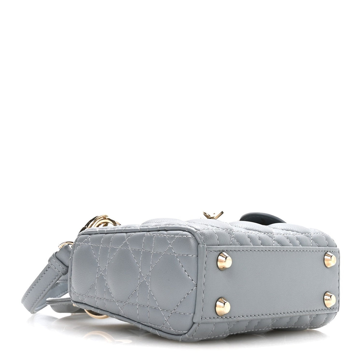 Lambskin Cannage Micro Lady Dior Cloud Blue wholesalehk.shop