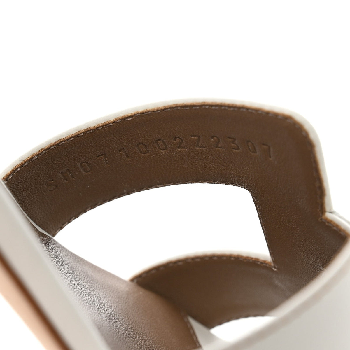 Calfskin Oasis Sandals 38.5 White wholesalehk.shop