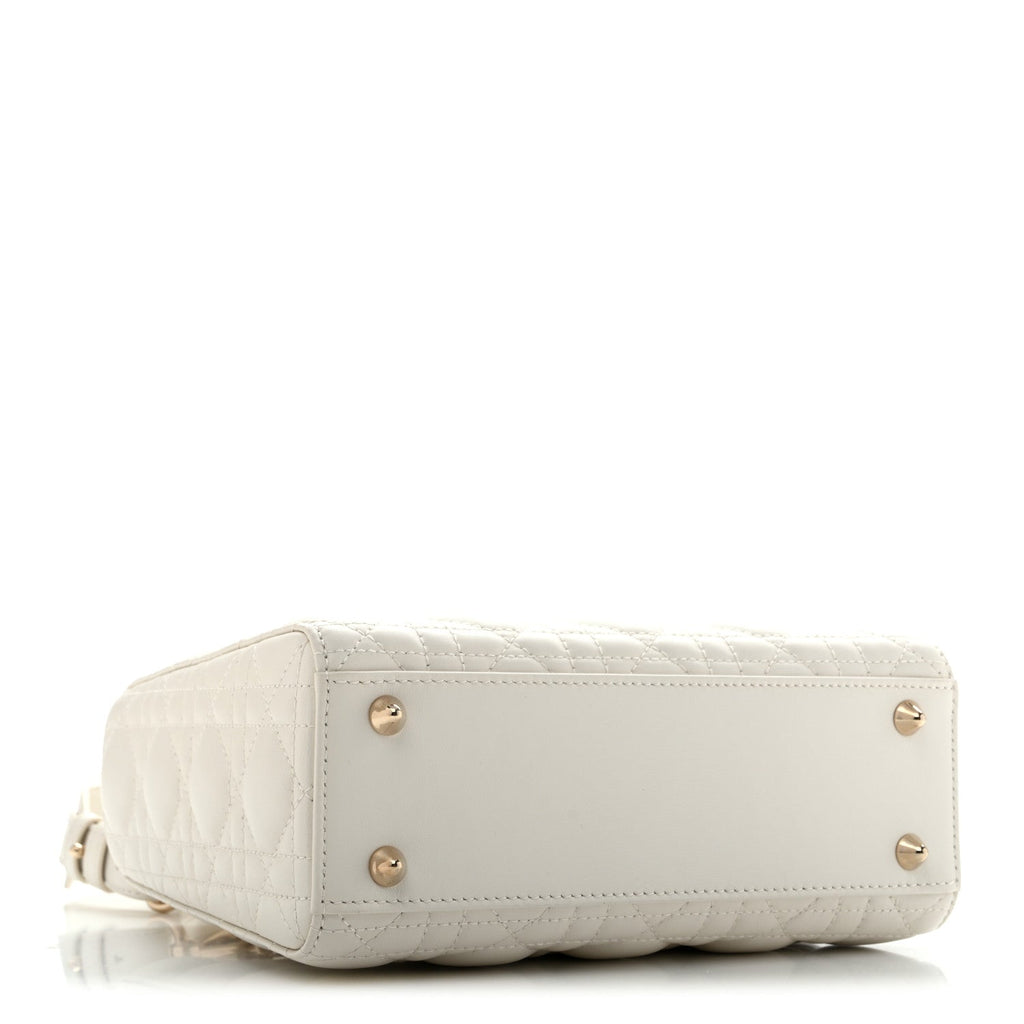 Lambskin Cannage Small My ABCDior Lady Dior White wholesalehk.shop
