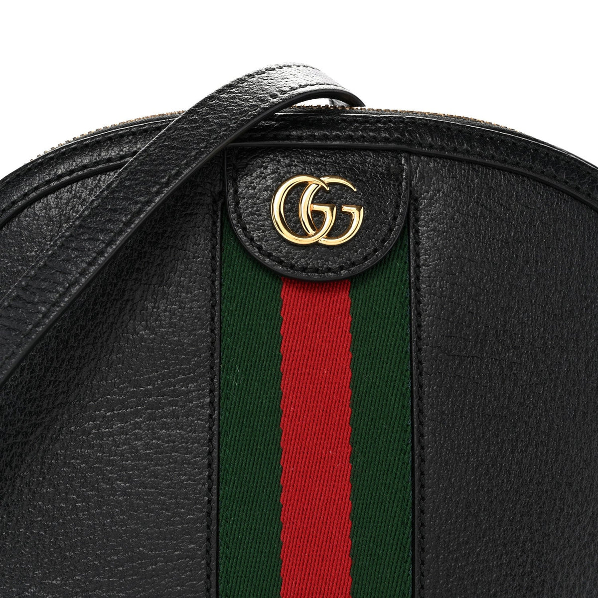 Calfskin GG Web Small Ophidia Dome Shoulder Bag Black wholesalehk.shop